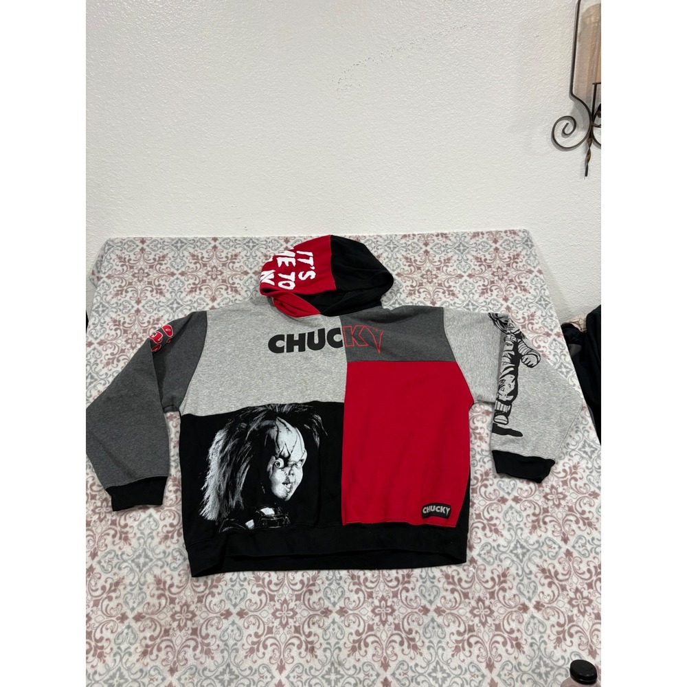 Chucky Seed of Chucky Colorblock Hoodie Mens 3XL Graphic Horror Movie Pullover
